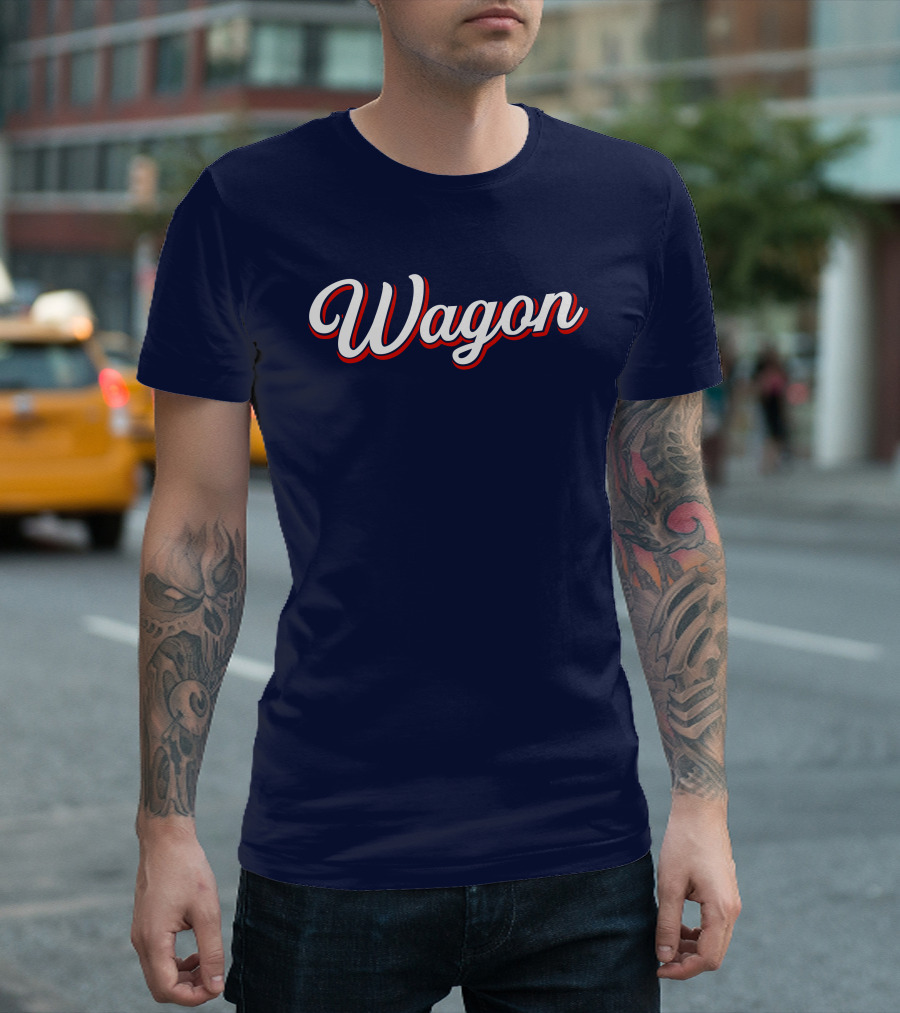 Wagon NJ Style Vintage Script T-Shirt
