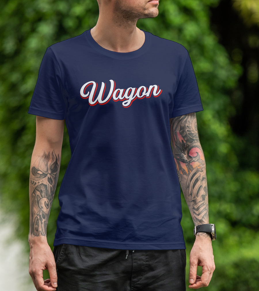 Wagon NJ Style Vintage Script T-Shirt