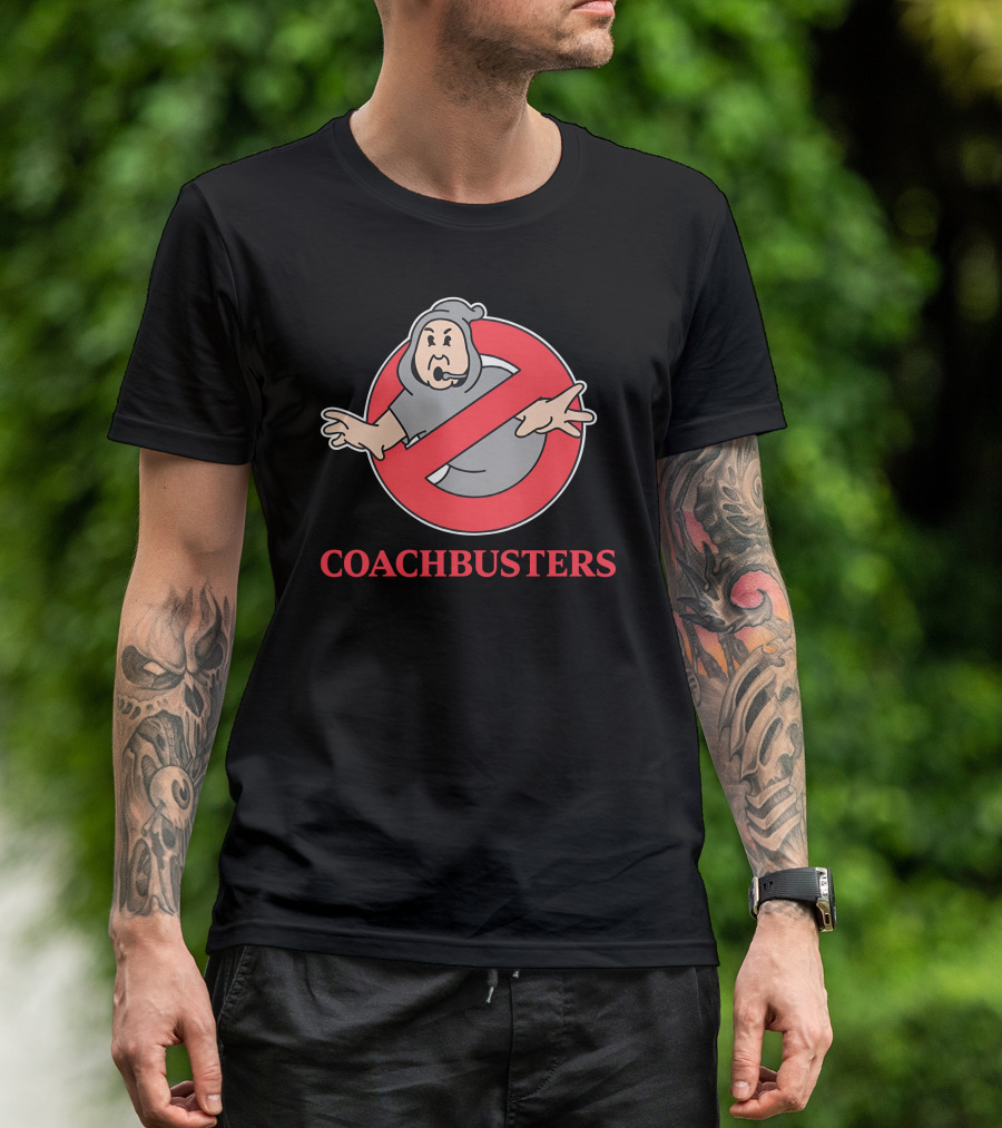 Ghostbusters Coachbusters Logo Parody With Ghost In No T-Shirt
