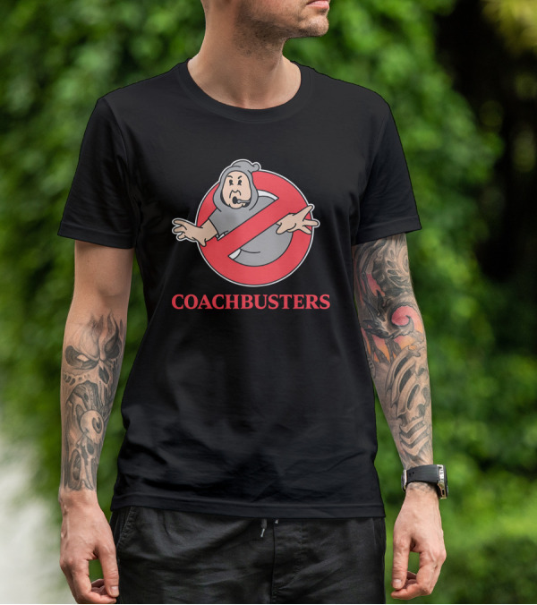 Ghostbusters Coachbusters Logo Parody With Ghost In No T-Shirt