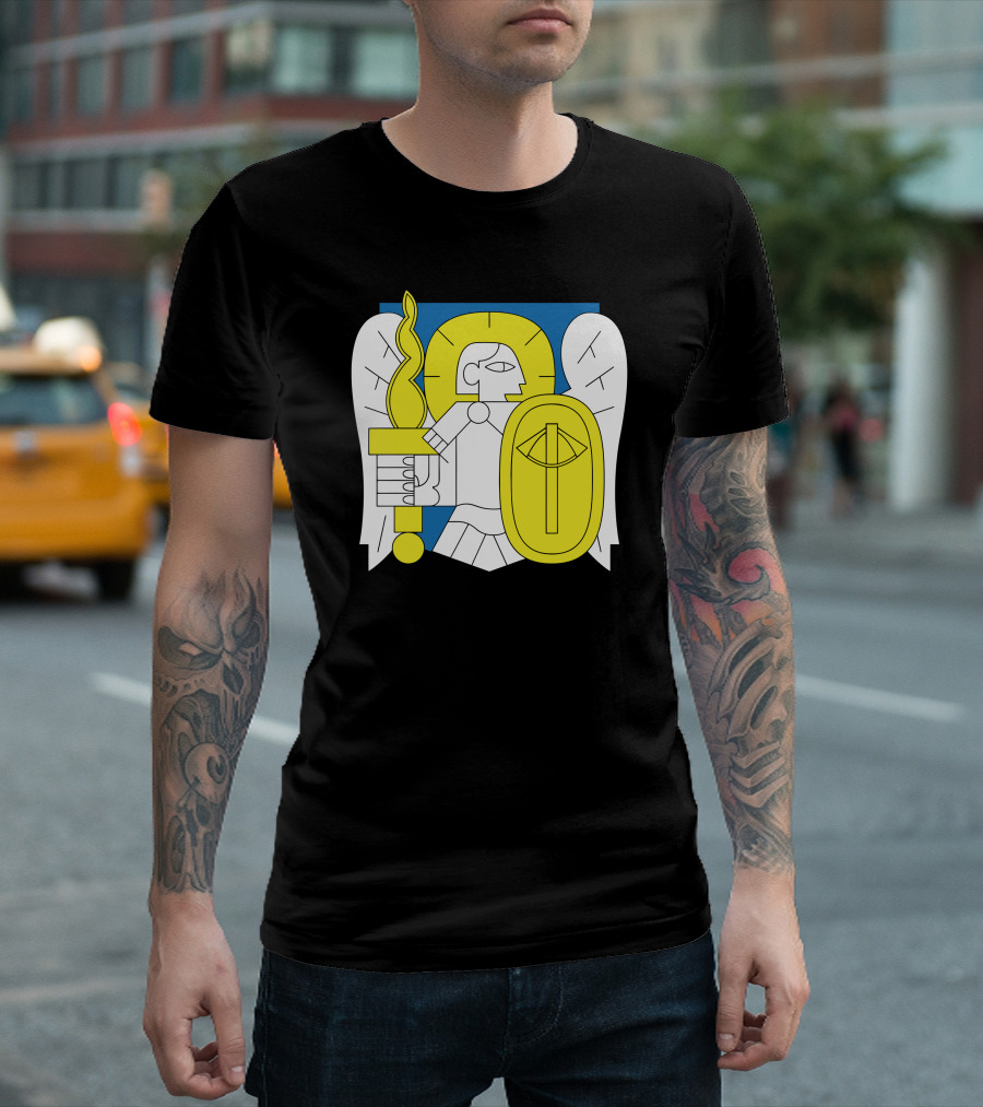 Kyiv Archangel with Torch and Shield Iconic T-Shirt