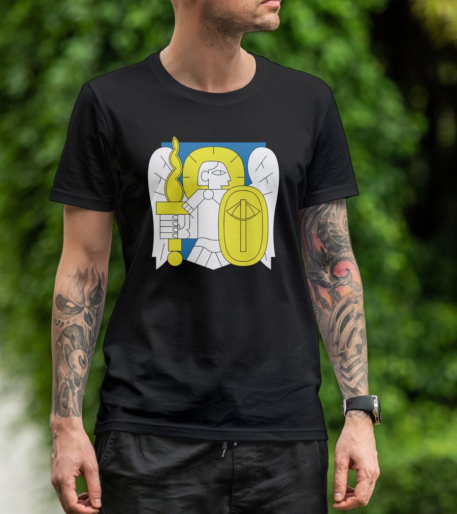 Kyiv Archangel With Torch And Shield Iconic T-Shirt