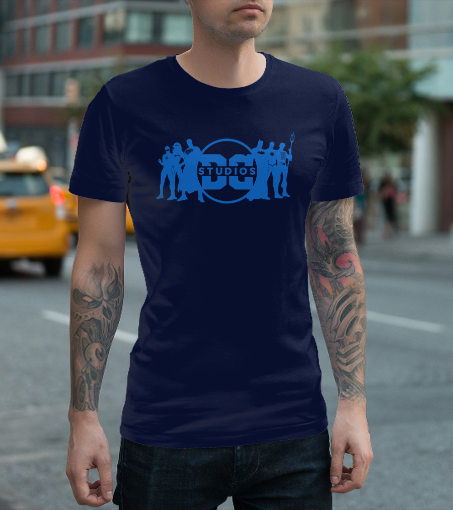 DC Studios Superheroes Silhouettes Logo Iconic Characters T-Shirt