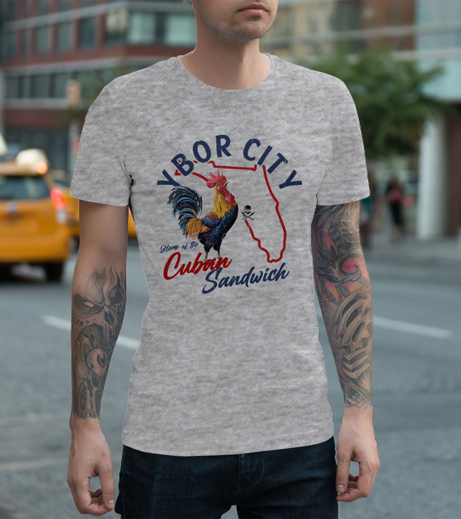 Ybor City Florida Rooster Home of the Cuban Sandwich T-Shirt