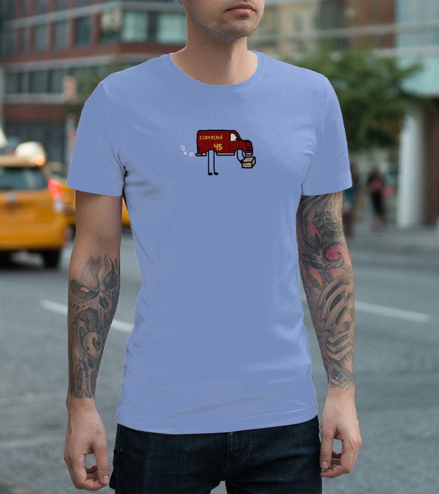 Cleveland 45 Delivery Van Basketball Legend Donovan Mitchell 71 Points T-Shirt