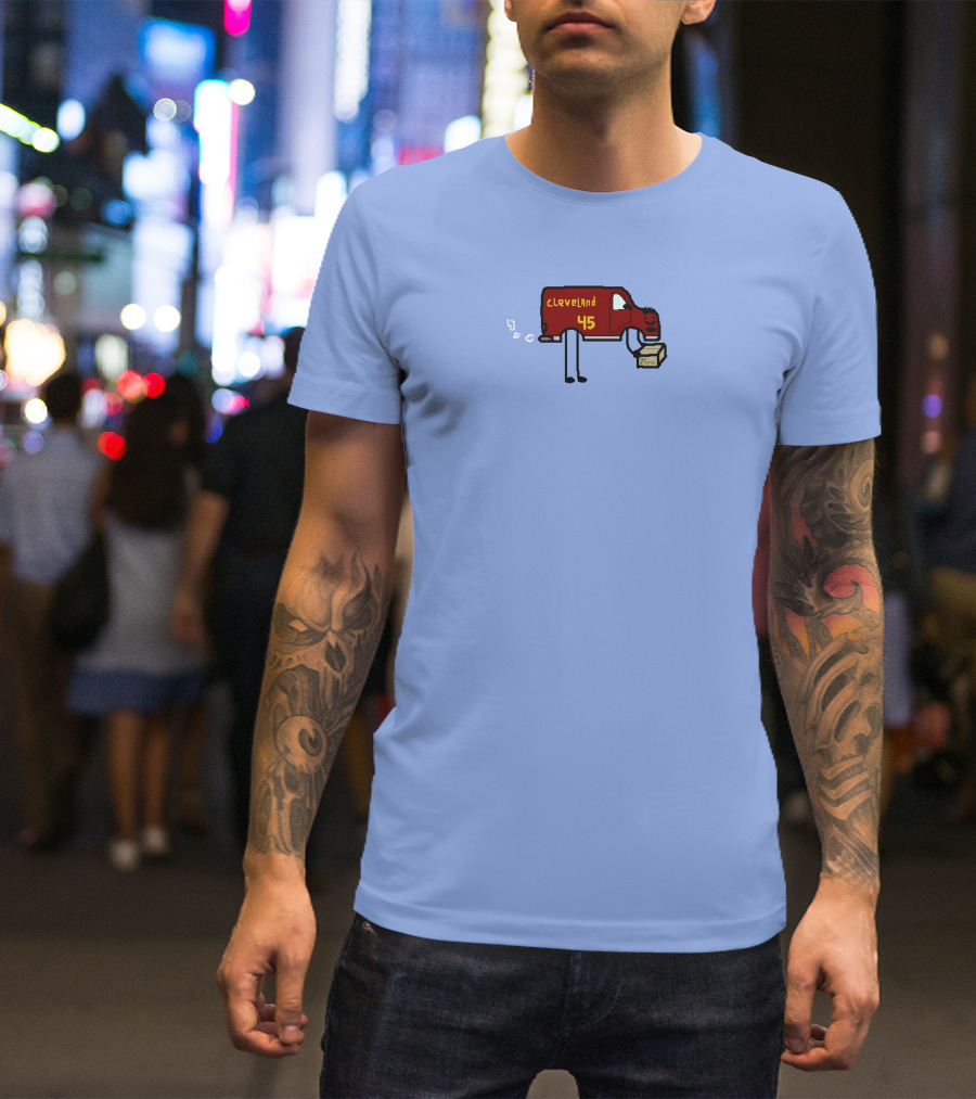 Cleveland 45 Delivery Van Basketball Legend Donovan Mitchell 71 Points T-Shirt