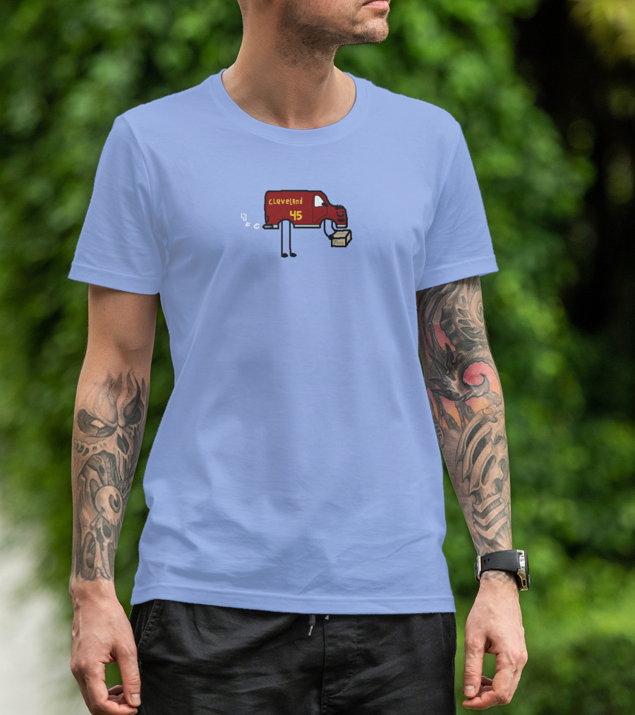 Cleveland 45 Delivery Van Basketball Legend Donovan Mitchell 71 Points T-Shirt