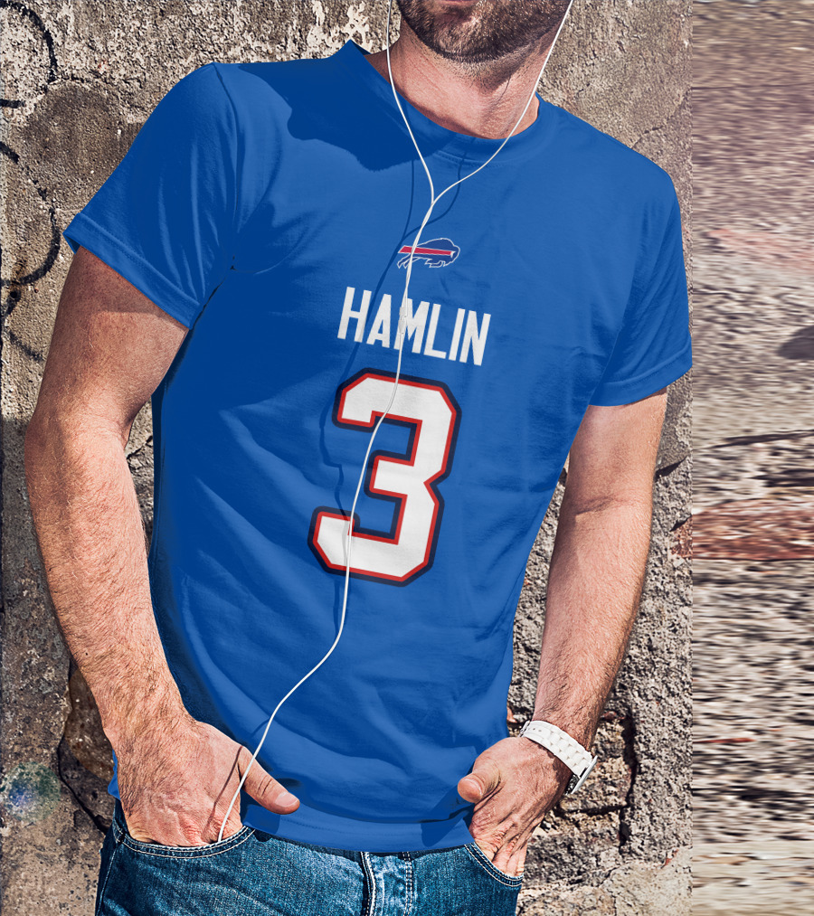 Damar Hamlin 3 Buffalo Bills T-Shirt