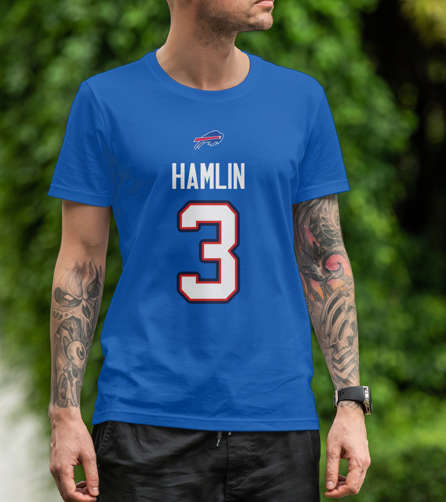 Damar Hamlin 3 Buffalo Bills T-Shirt