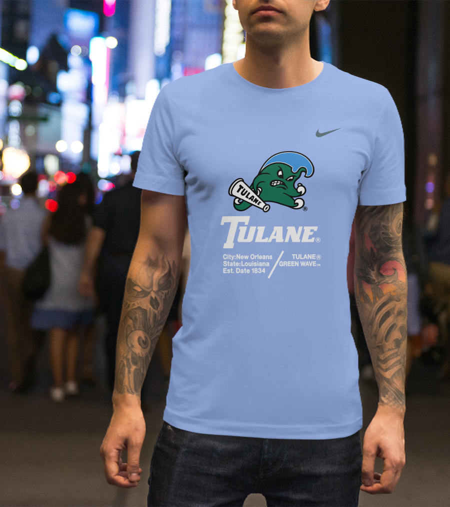 Tulane Green Wave New Orleans Louisiana Est 1834 T-Shirt