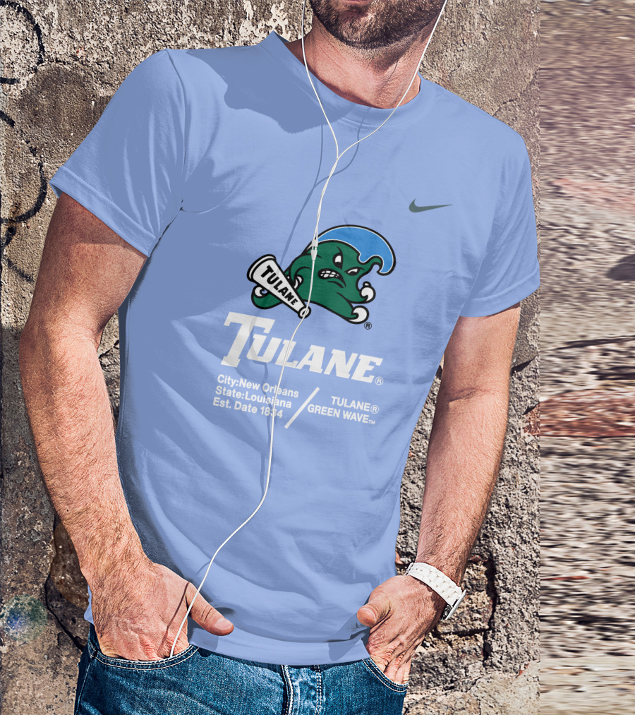 Tulane Green Wave New Orleans Louisiana Est 1834 T-Shirt