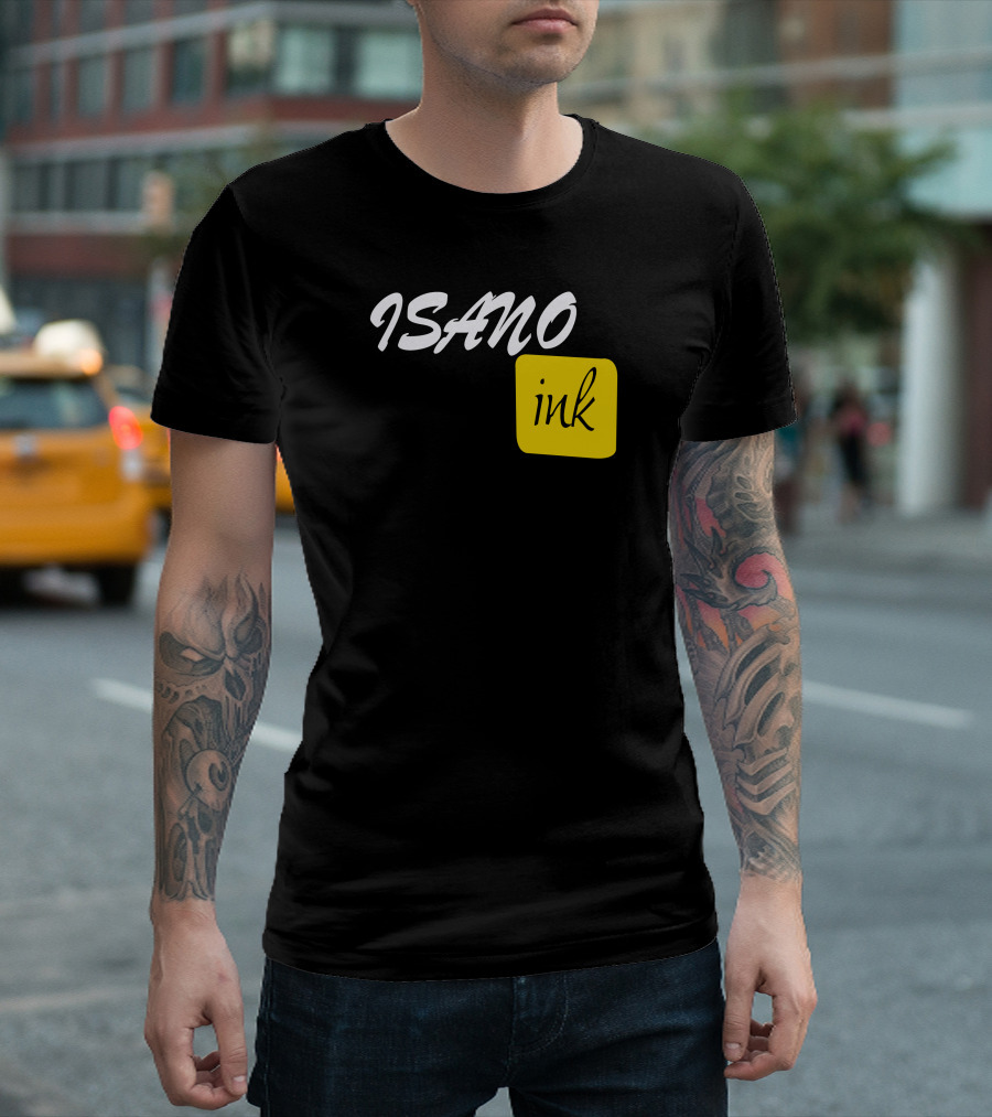 ISANO Ink Bold Minimalist Design Stylish Typography T-Shirt