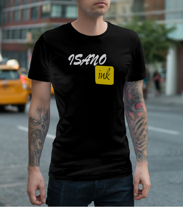 ISANO Ink Bold Minimalist Design Stylish Typography T-Shirt