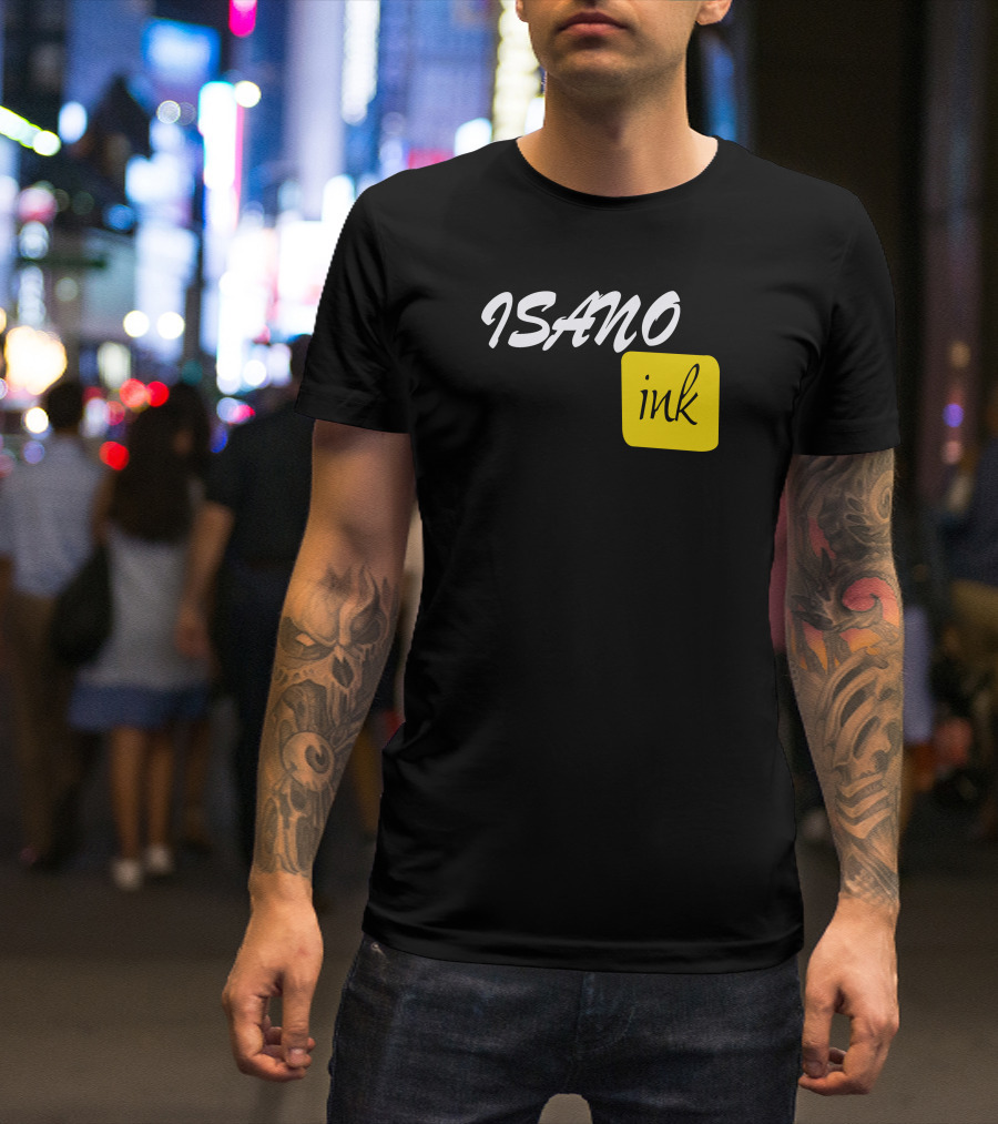 ISANO Ink Bold Minimalist Design Stylish Typography T-Shirt