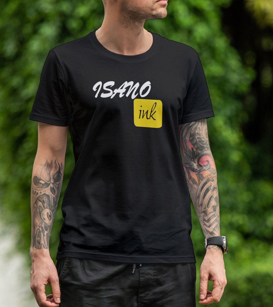ISANO Ink Bold Minimalist Design Stylish Typography T-Shirt