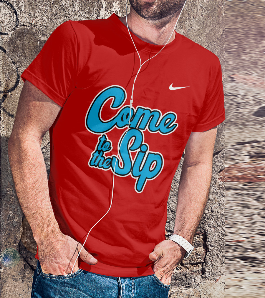 Kelvin Bolden Come To The Sip Red And Blue Script T-Shirt
