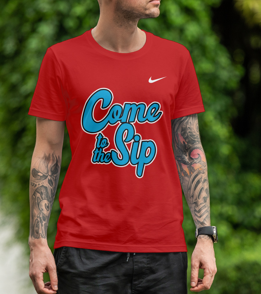 Kelvin Bolden Come To The Sip Red And Blue Script T-Shirt