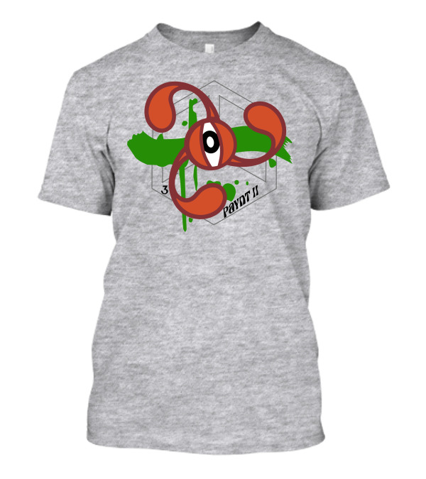 Payntbyzayn 3 Splatter Paynt II Abstract Eyeball Green Brushstroke T-Shirt