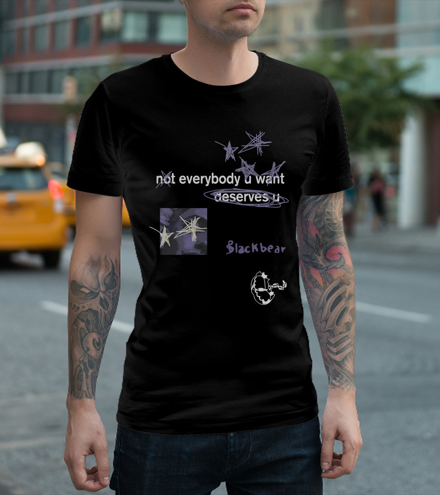 Blackbear Merch Not Everybody U Want Deserves U Purple Stars T-Shirt