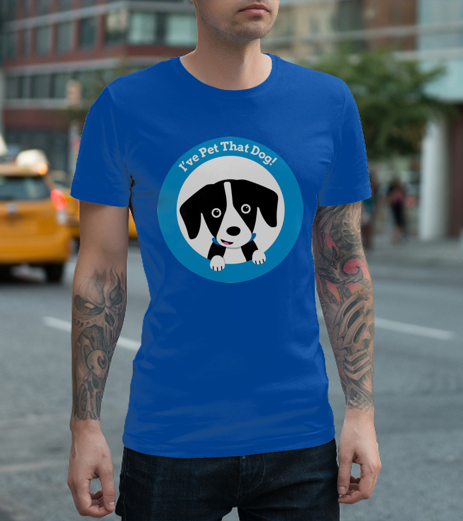 I've Pet That Dog Cute Puppy Circle Weratedogs Merch T-Shirt