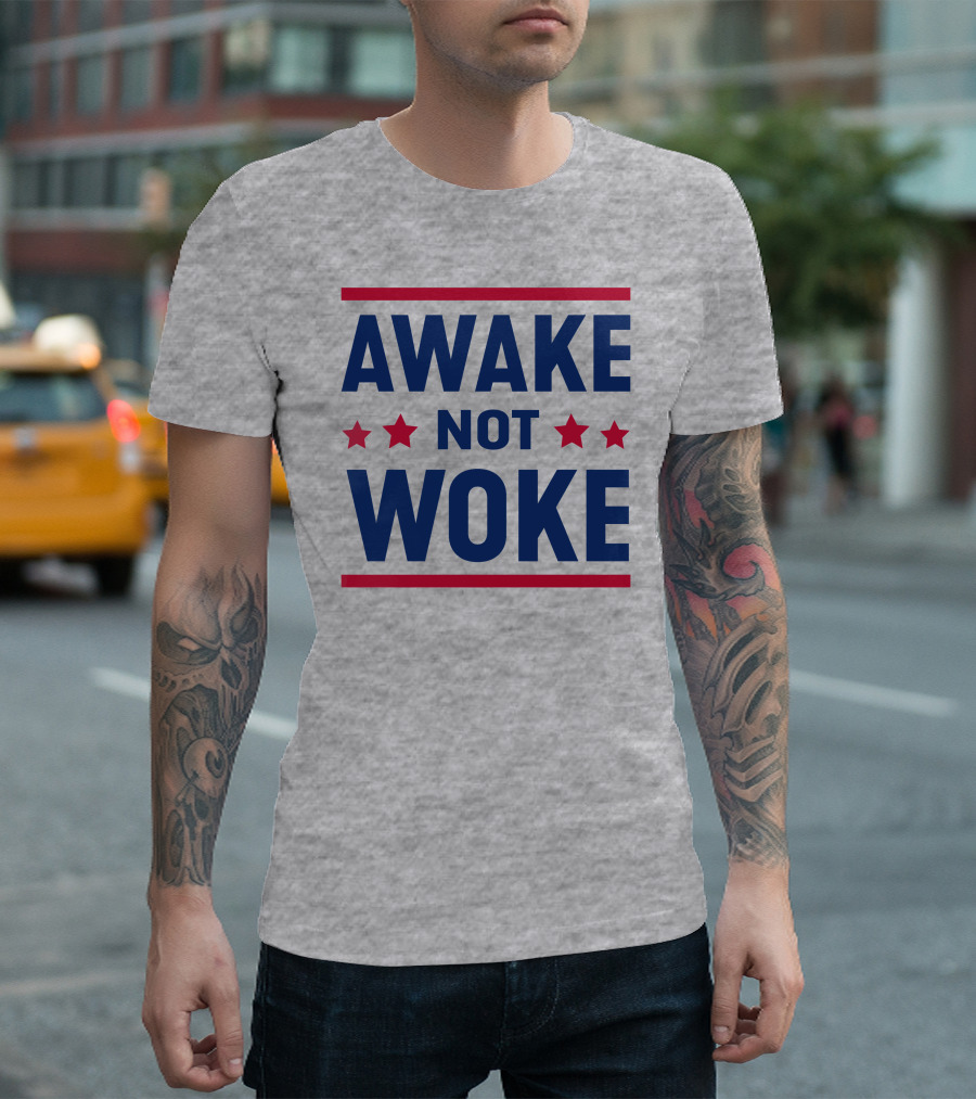 Awake Not Woke Clownworld Merch Stars T-Shirt