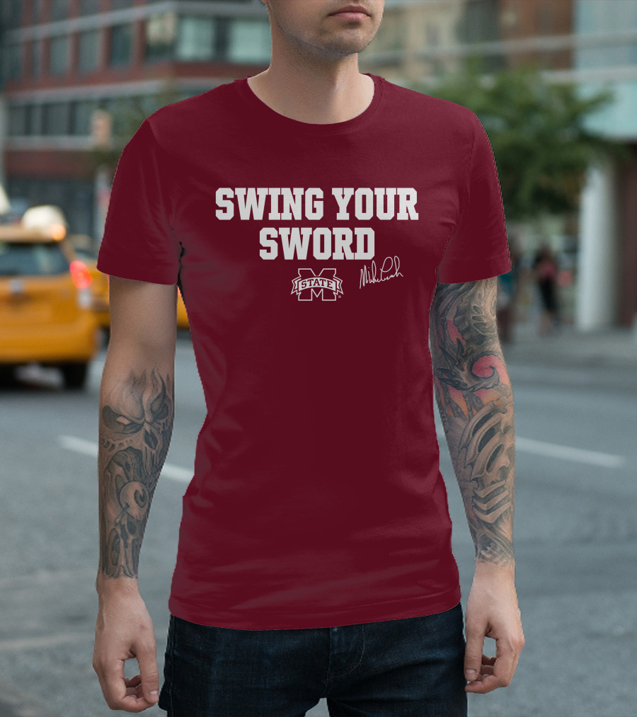 Swing Your Sword Mike Leach M State T-Shirt