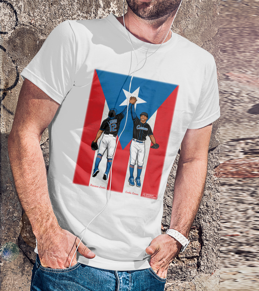 Francisco Lindor Carlos Correa Puerto Rican Baseball Unity T-Shirt
