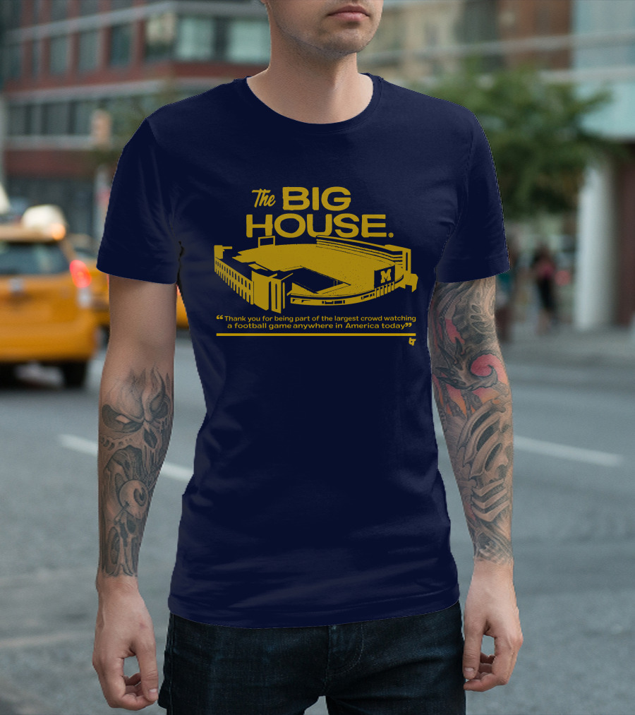 The Big House Michigan Stadium Football Game Crowd T-Shirt