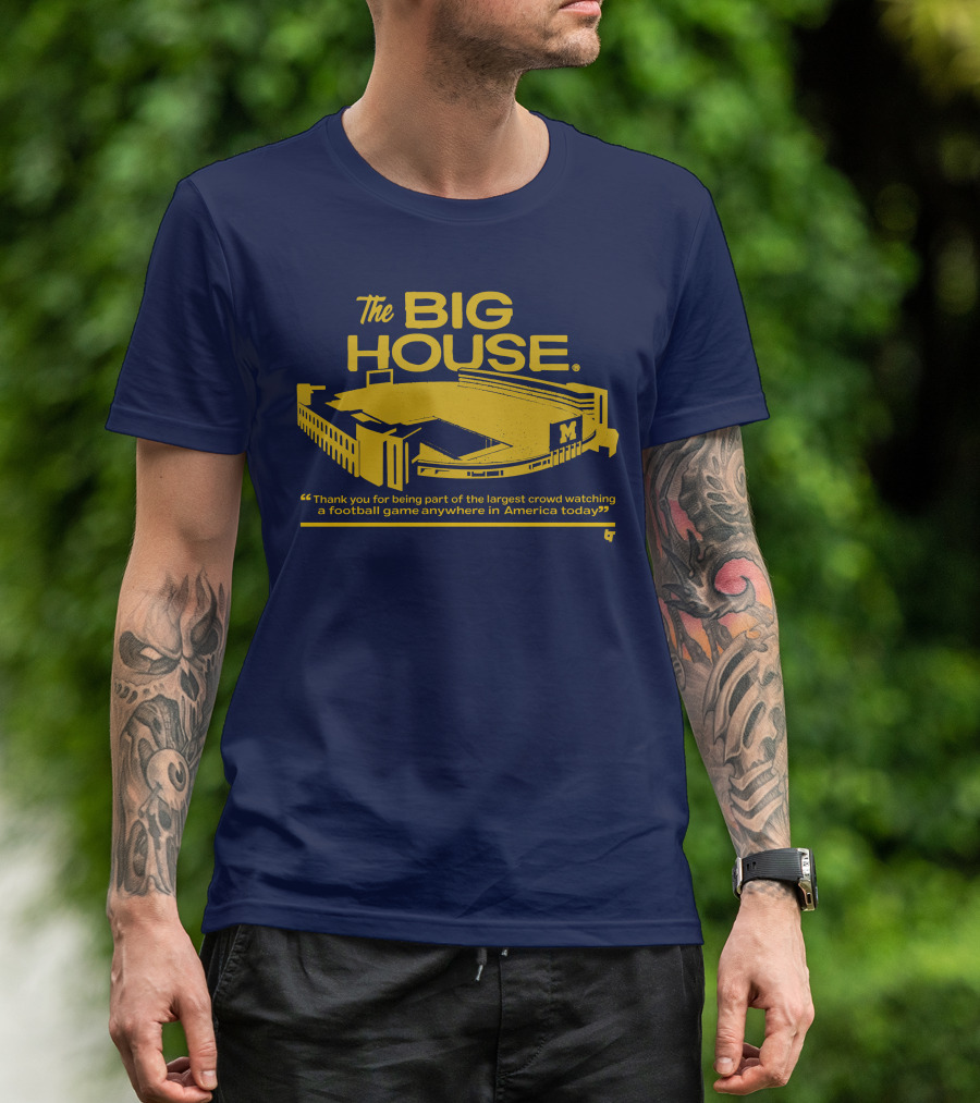 The Big House Michigan Stadium Football Game Crowd T-Shirt