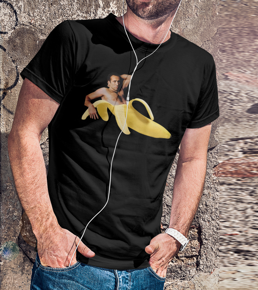 Nicolas Cage Banana Official Peeling Humor T-Shirt