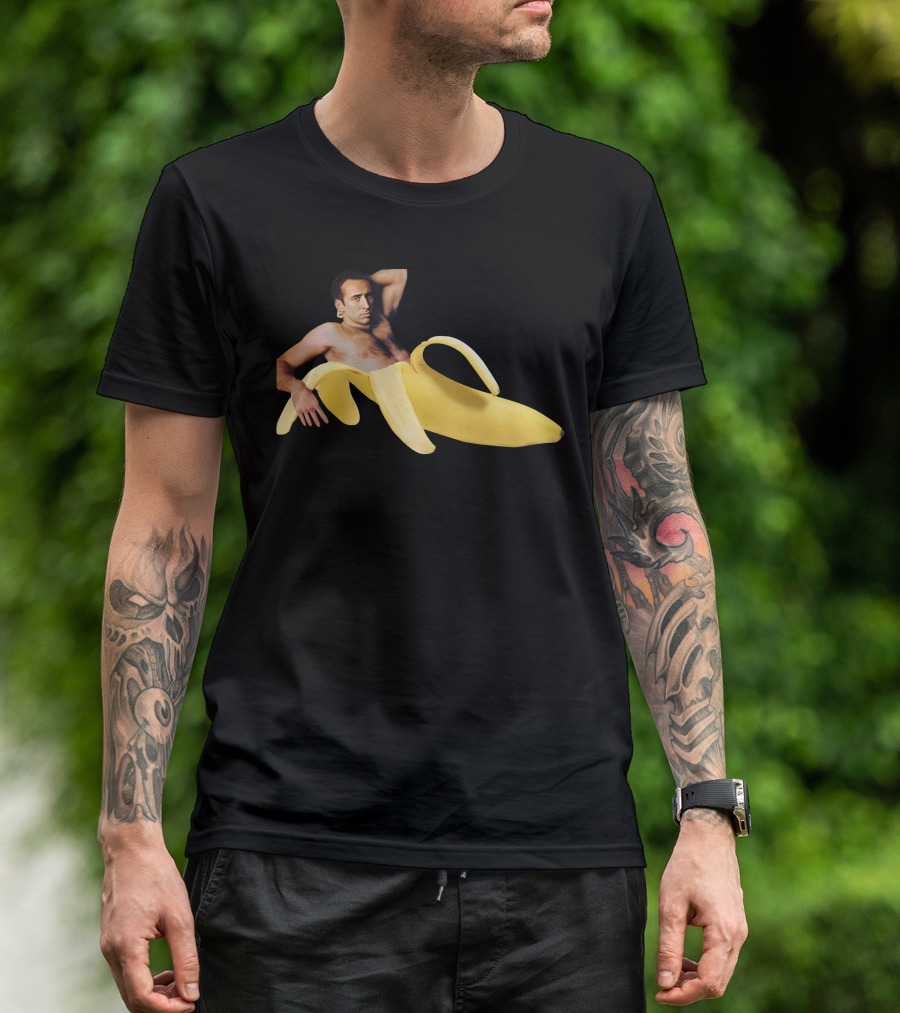 Nicolas Cage Banana Official Peeling Humor T-Shirt