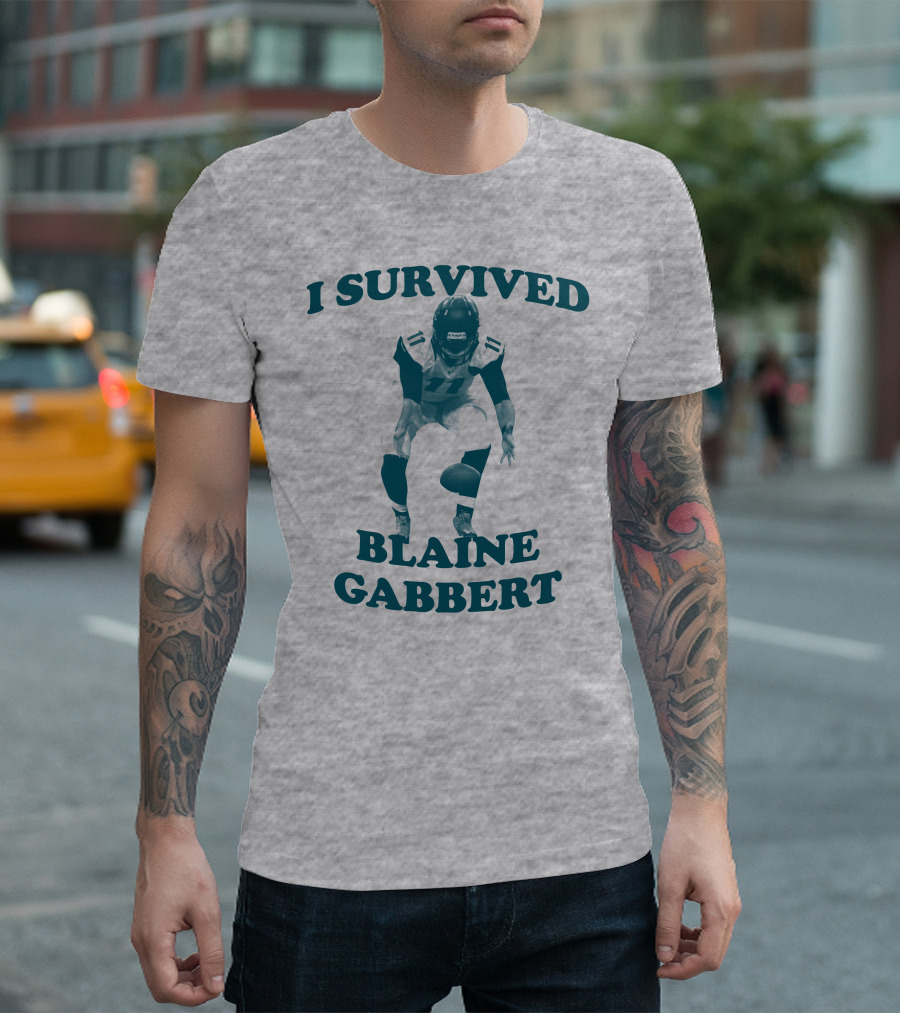 I Survived Blaine Gabbert Football Quarterback Action T-Shirt
