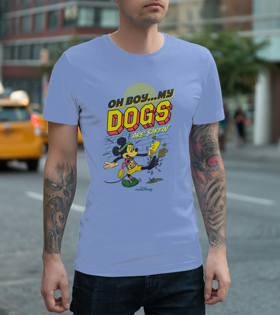 RunDisney Expo Oh Boy My Dogs Are Barkin Rundisney Mickey Mouse T-Shirt