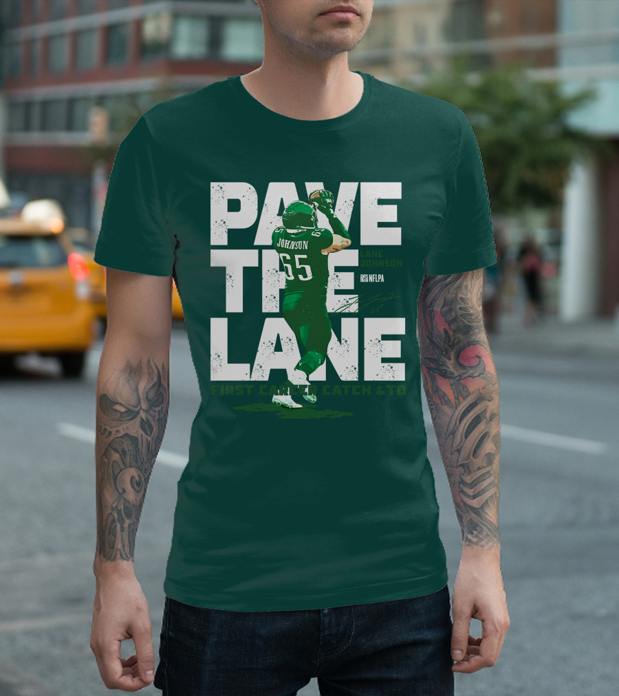 Pave The Lane Johnson NFLPA First Career Catch And TD T-Shirt