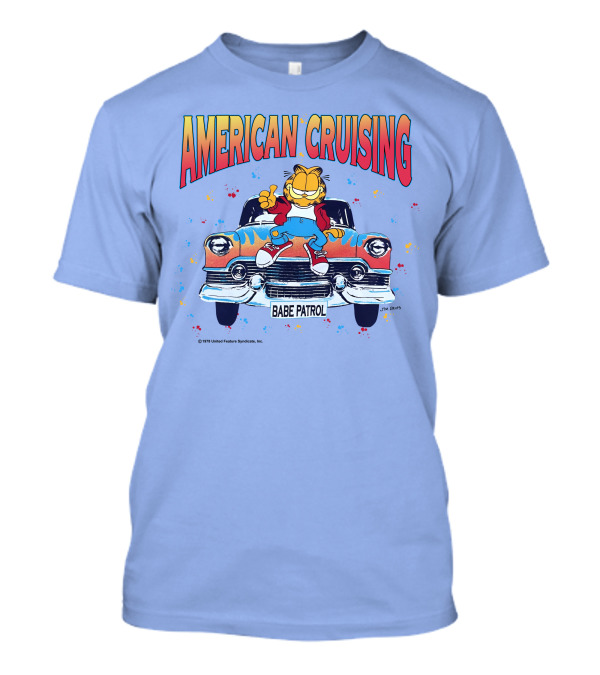Garfield American Cruising Babe Patrol Vintage Car Vibe T-Shirt