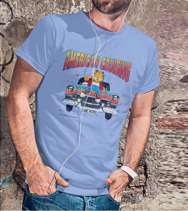 Garfield American Cruising Babe Patrol Vintage Car Vibe T-Shirt