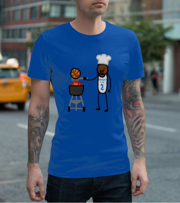 Nba Paint Shai Grill-Geous Alexander Oklahoma City Chef Basketball T-Shirt