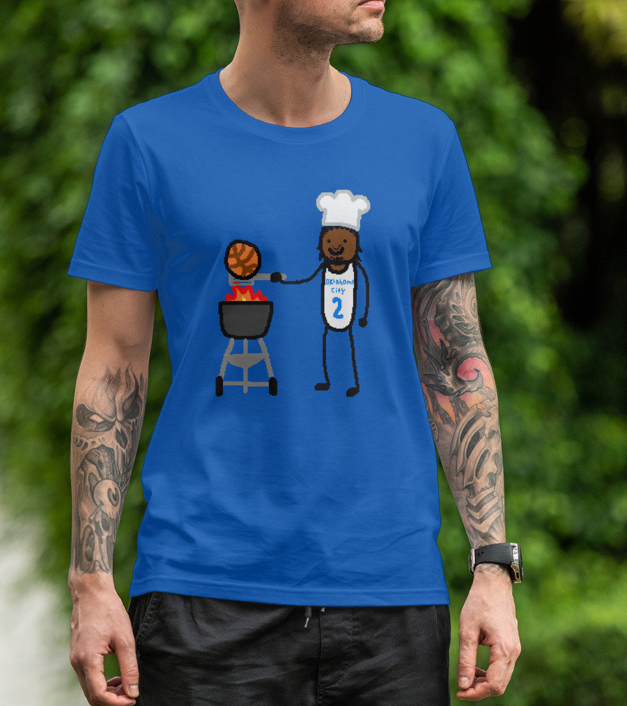 Nba Paint Shai Grill-Geous Alexander Oklahoma City Chef Basketball T-Shirt