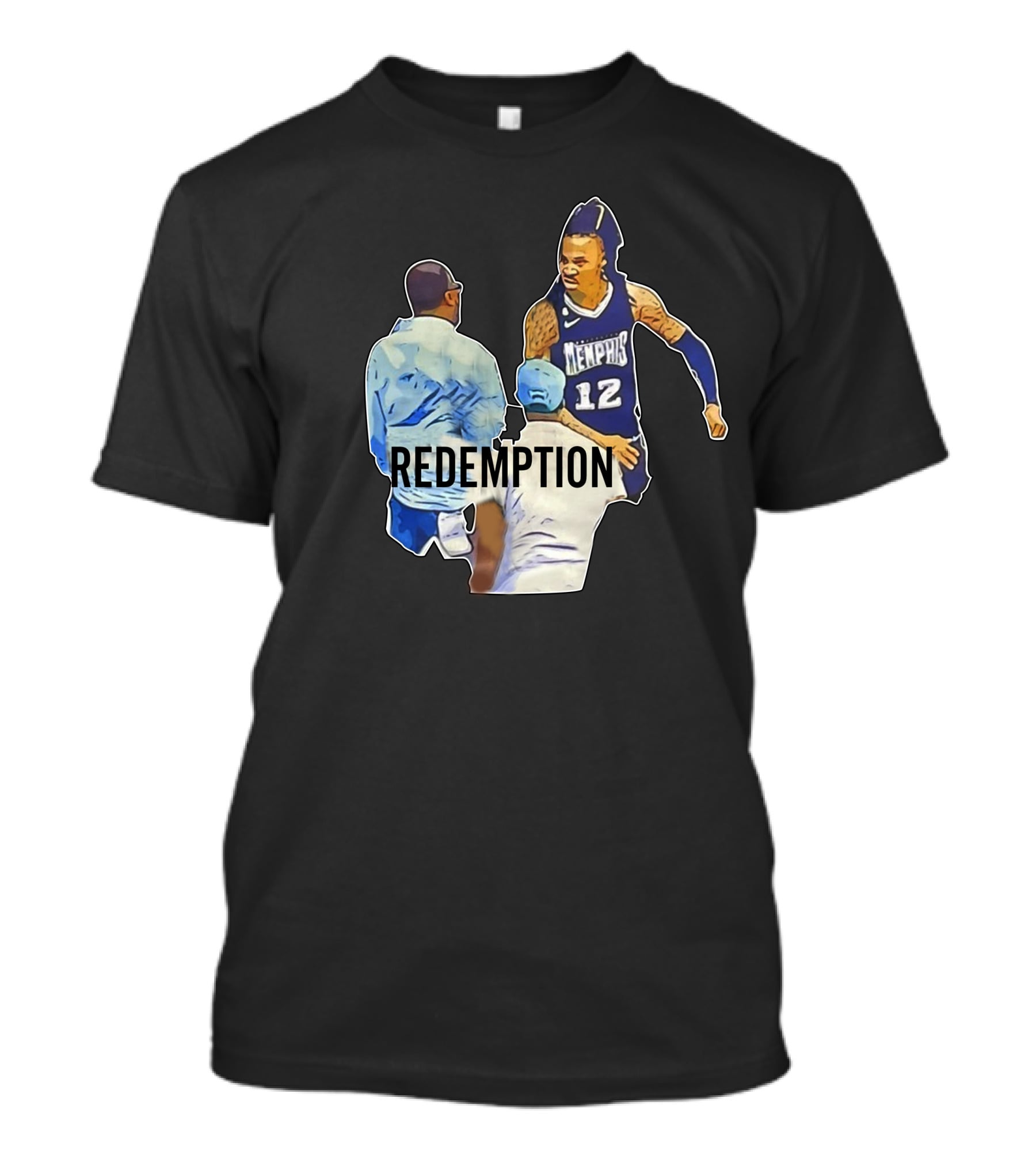 Ja Morant Dad Grizzlies Redemption Memhis Basketball Iconic Scene T-Shirt