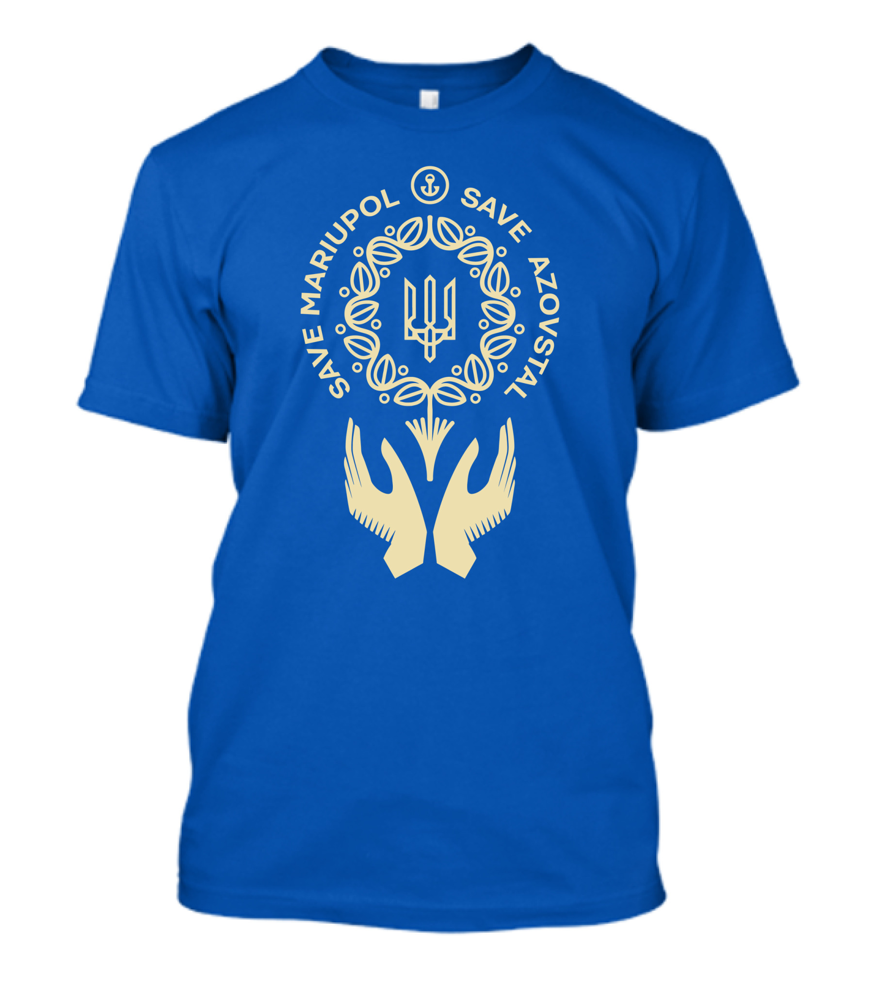 Save Mariupol Save Azovstal Ukraine Symbol Anchor Hands T-Shirt