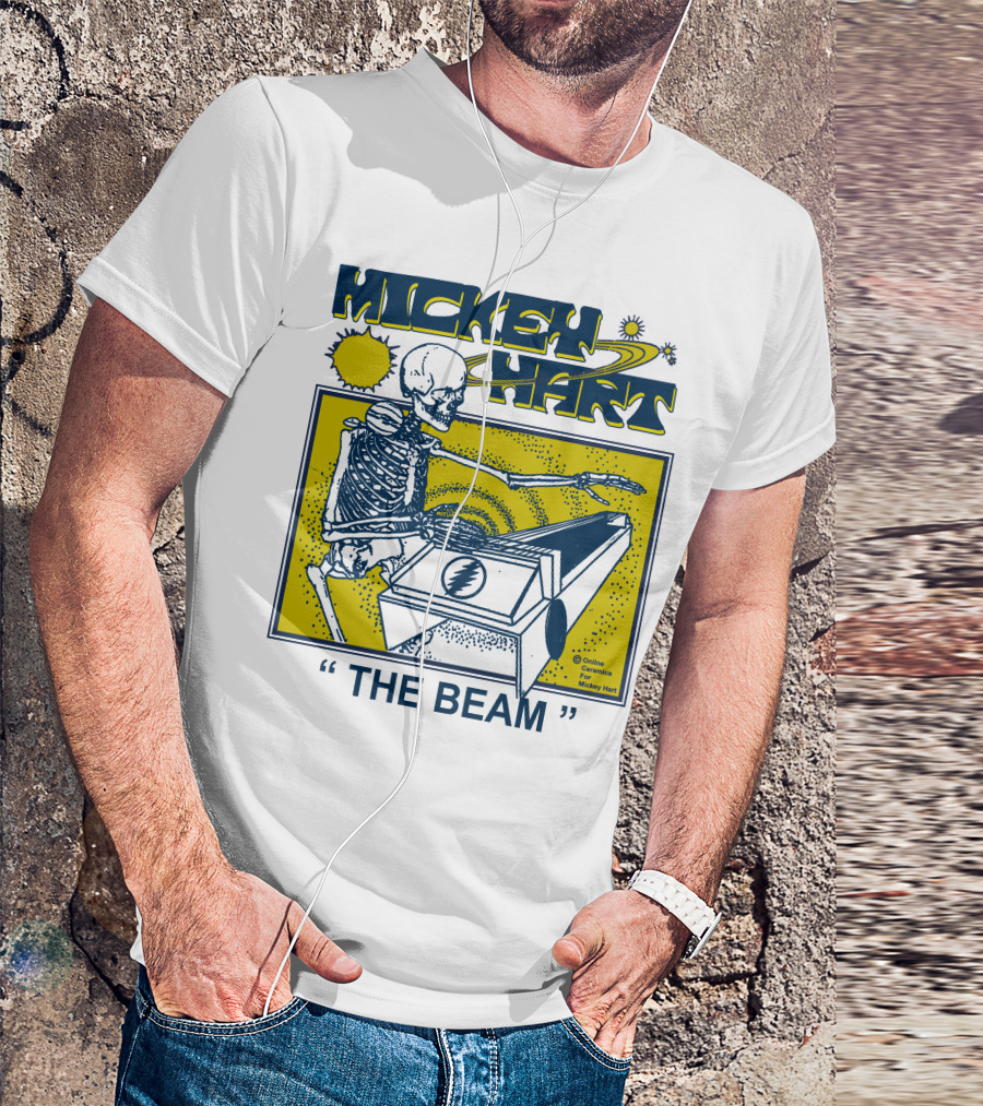 Mickey Hart The Beam Skeleton Playing Cosmic Instrument Online Ceramics T-Shirt