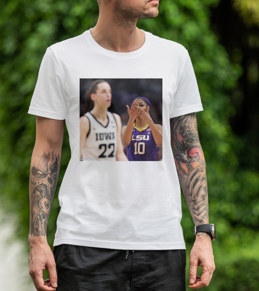 LSU Reese 10 Makes You Can’t See Me Gesture Against Iowa T-Shirt