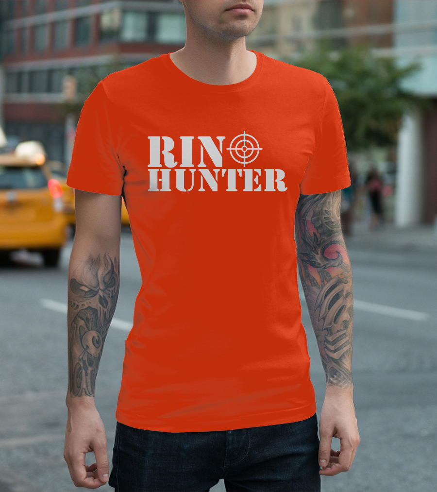 Rin Hunter Target Text Bold Red T-Shirt