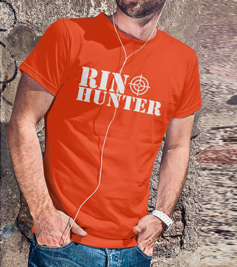 Rin Hunter Target Text Bold Red T-Shirt