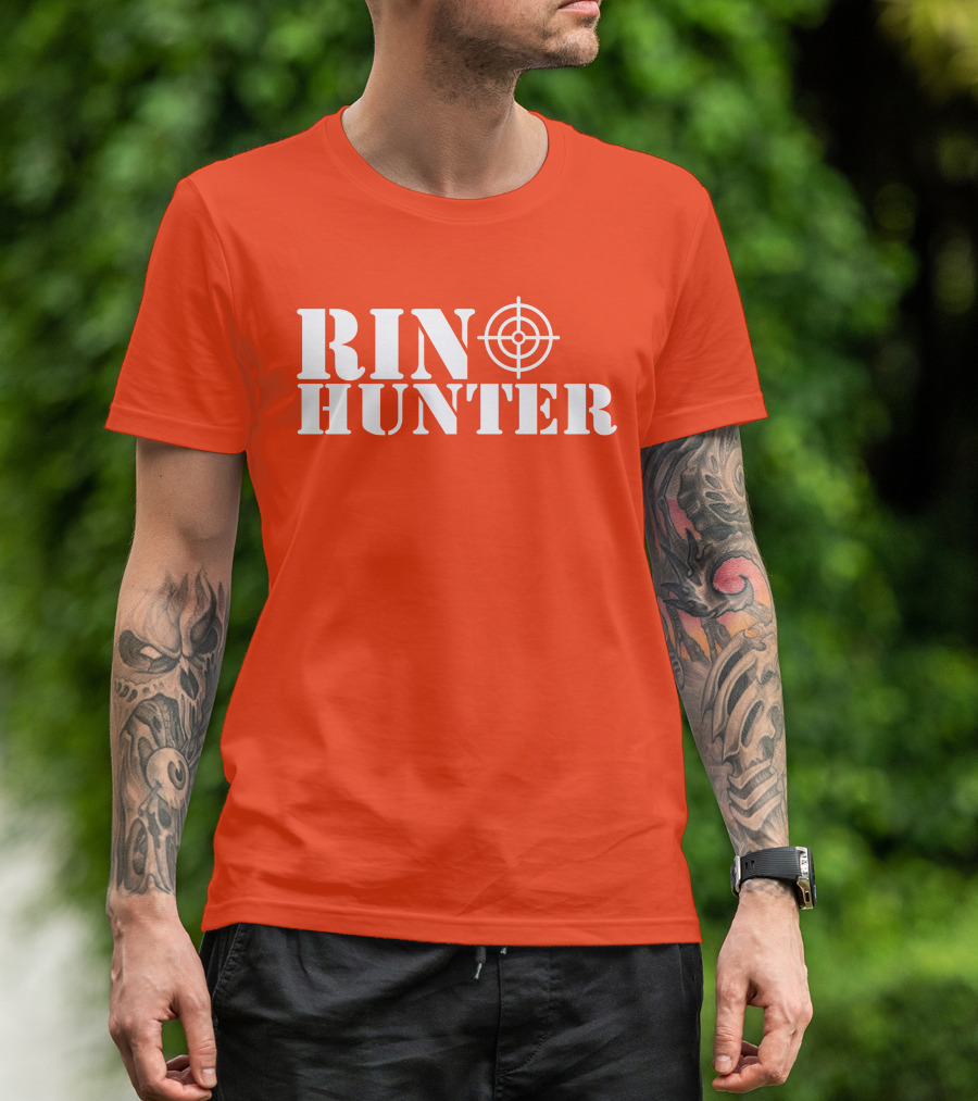 Rin Hunter Target Text Bold Red T-Shirt