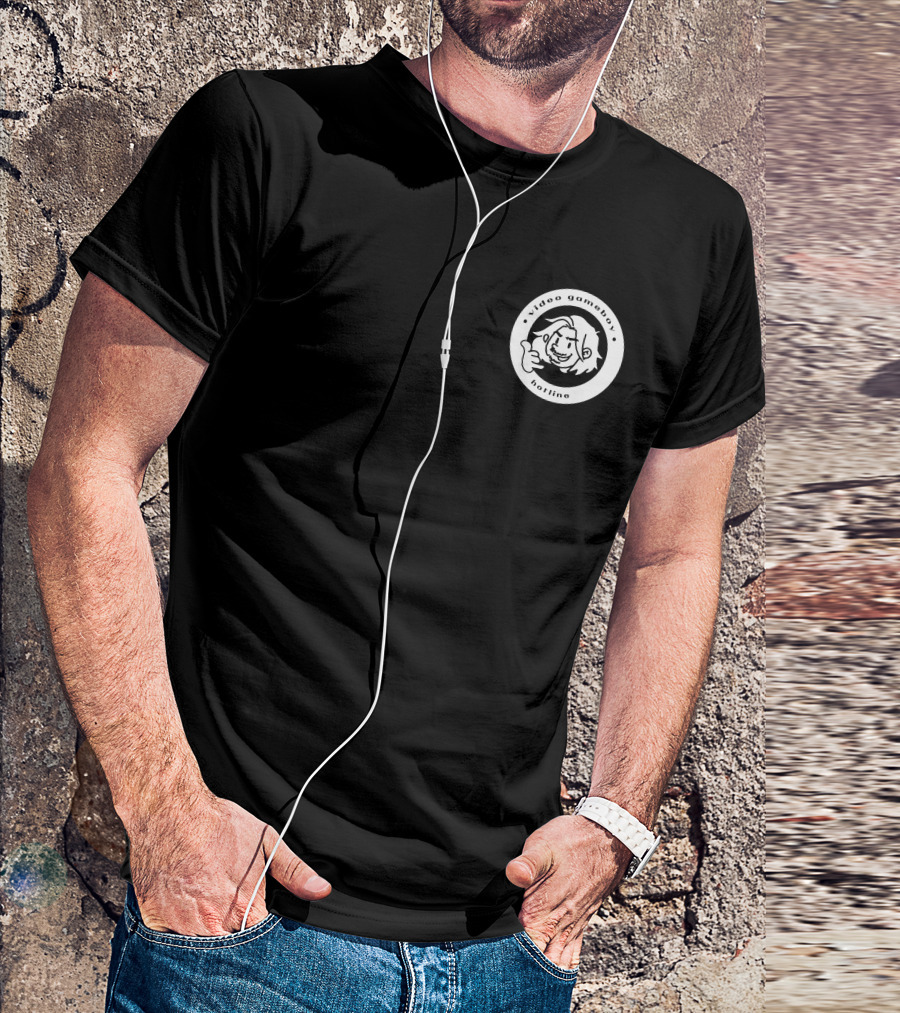 Game Grumps Video Game Boy Hotline Character Circle Emblem T-Shirt