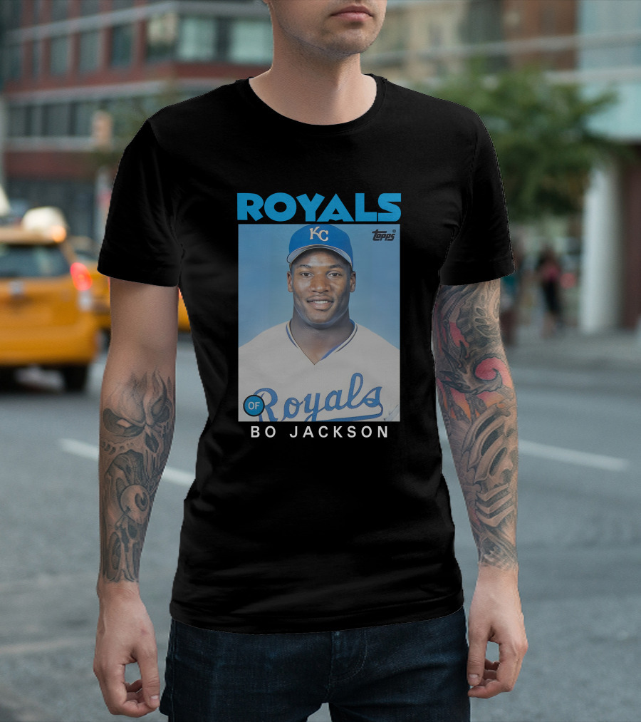 Royals OF Bo Jackson Topps Card T-Shirt