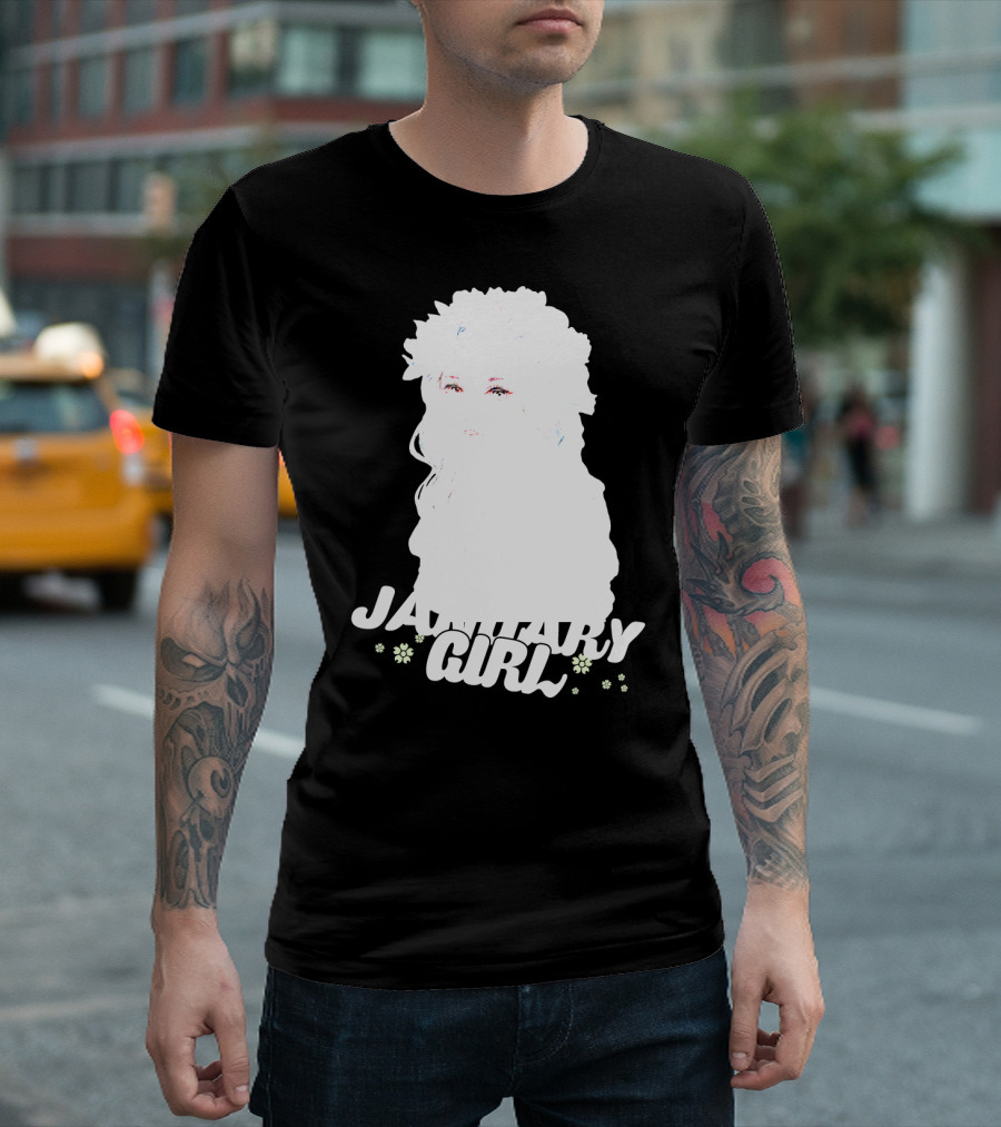 January Girl Floral Birthday T-Shirt
