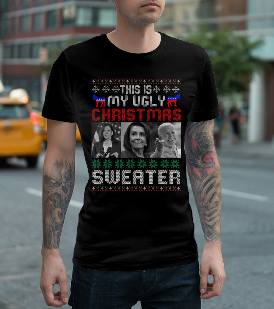 This Is My Ugly Christmas Sweater Anti-Biden Christmas Gifts T-Shirt