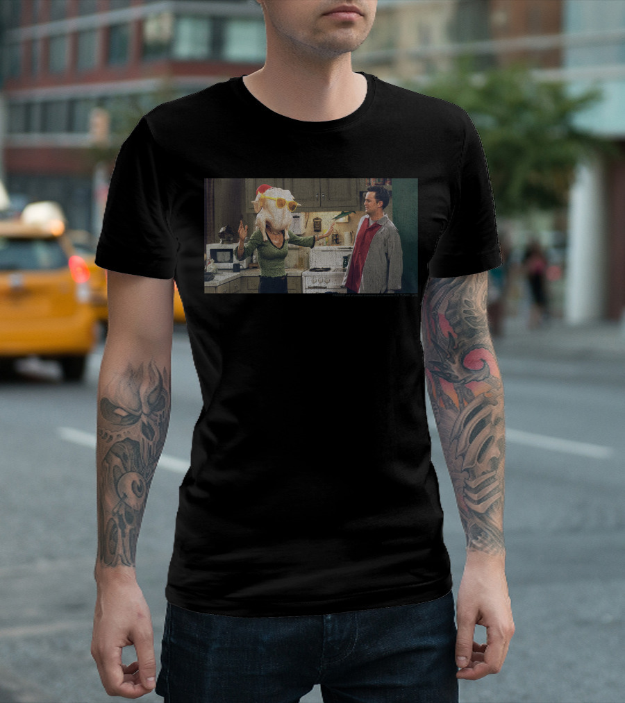 Friends Thanksgiving Monica Turkey Head Scene T-Shirt